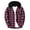 Hot Pink, variant on Men's Zip Up Hoodies Hooded Plaid Shirt Jacket Cotton Blend Button Down Utility Pocket Casual Outdoor Shacket