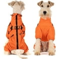 thumbnail image 5 of HQREA Adjustable Dog Raincoat & Harness Reflective Puppy Jacket with and Elastic Cuffs, 5 of 6