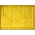 thumbnail image 1 of Ahgly Company Machine Washable Indoor Rectangle Abstract Yellow Contemporary Area Rugs, 2' x 5', 1 of 4