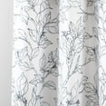thumbnail image 5 of DriftAway Ryan Sketch Flower Floral Branch Leaves Lined Blackout Room Darkening Window Curtain Valance Rod Pocket 52"x14"+1.75" Header Black Line 1 Pack, 5 of 6