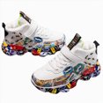 thumbnail image 3 of NOLDARES Little & Big Kids Shoes Breathable Sneakers for Boys Girls Athletic Running Shoes(White,D), 3 of 5
