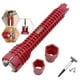 thumbnail image 1 of Llaves de canal Grifo de cocina Fregadero Llave de plomería Instalador Inodoro Lavabo Instalación Llave de manga de metal con nivel Rojo, 3 adaptadores Yuarrent TO000860-01, 1 of 7