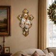thumbnail image 6 of Dalxymotic Christmas Cross Ornament, Wooden Vintage Jesus Hanging Pendant Decor, Holiday Decorative Accent, Christmas Decorations Indoor Outdoor for Tree, Mantel, Shelf, Wall, 6 of 6