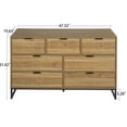 thumbnail image 4 of Modern 7-Drawer Wood Dresser with Vintage Walnut Finish - Sturdy Metal Base & Spacious Storage Cabinet for Bedroom or Living Room, 4 of 9