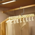 thumbnail image 1 of Coat Rack with Multiple Hooks, Belt Hanger, Tie Rack Hanging Organizer, Tank Top Transparent Gold, 1 of 8