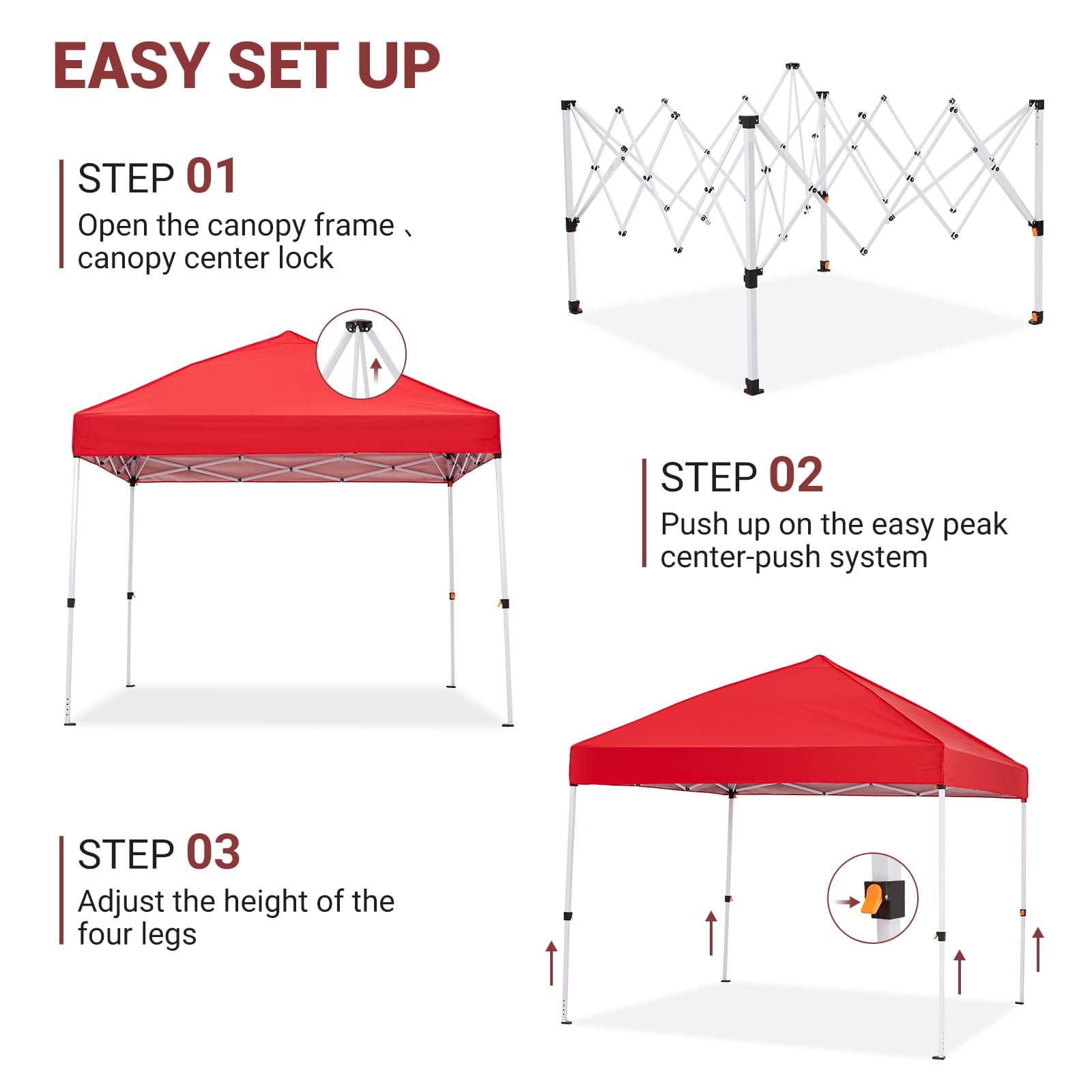 Huisuilinss Pop Up Canopy Tent,8/10FT Beach Tent,Commercial Outdoor Sun Shade,Waterproof Screen Tent,Portable Gazebo With Mesh Mosquito Netting/Side Walls For Events arties Camping Garden Outdoor