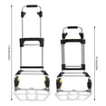 thumbnail image 3 of Luggage Trolley Cart with Telescoping Handle and Rubber Wheels Compact Folding Aluminium Hand Truck Trolley Foldable Dolly Push Luggage Cart, 3 of 36