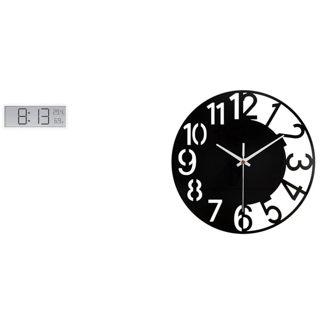 Reloj de pared digital,Reloj de pared digital multifuncional para oficina,Reloj de pared grande,Reloj de pared acrílico silencioso moderno,Reloj de pared grande para oficina,silencioso,fácil