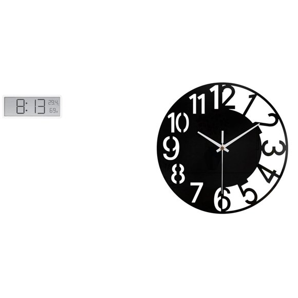 Reloj de pared digital,Reloj de pared digital multifuncional para oficina,Reloj de pared grande,Reloj de pared acrílico silencioso moderno,Reloj de pared grande para oficina,silencioso,fácil