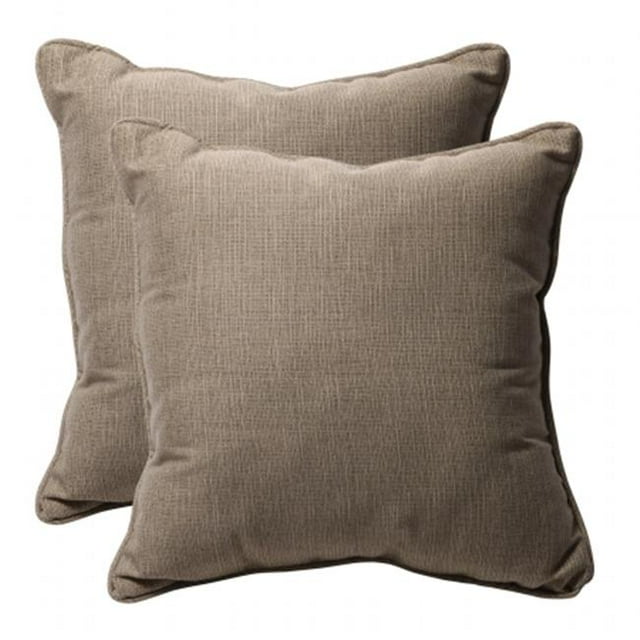 Pillow Perfect 449791 Monti Taupe 18,5 Pouces Jeter Oreiller (Lot de 2)