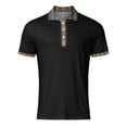 thumbnail image 1 of Vedolay Mens Shirts Men's Short Sleeve Golf Polo Shirts Quick Dry T-Shirts Wicking Slim Fit Gym Workout Tees,Black 3XL, 1 of 3