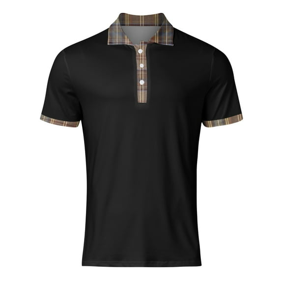 Vedolay Men's Polo Shirts for Mens Polo Shirt Quick Dry Performance Short Sleeve Shirts,Black XXL
