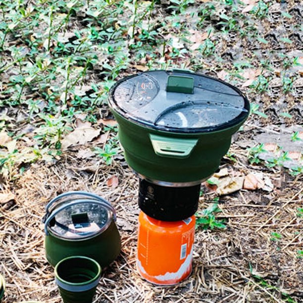 Hervidor portátil para acampar, hervidor de agua para acampar de grado alimenticio, conjunto para senderismo, mochilero FLhrweasw Nuevo