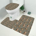 thumbnail image 2 of German Shepherd Dog and Footprint Bathroom Rugs Sets 3 Piece,Toilet Cover Set,Absorbent Non Slip Bathroom Mats Sets with U-Shaped Contour Rug Toilet Rug Set, 2 of 5