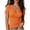 Orange, variant on Summer Deep V Neck Cross Surplice Wrap Tops for Women Solid Color Casual Short Sleeve Wrap Front Drape Dolman Top Beige L