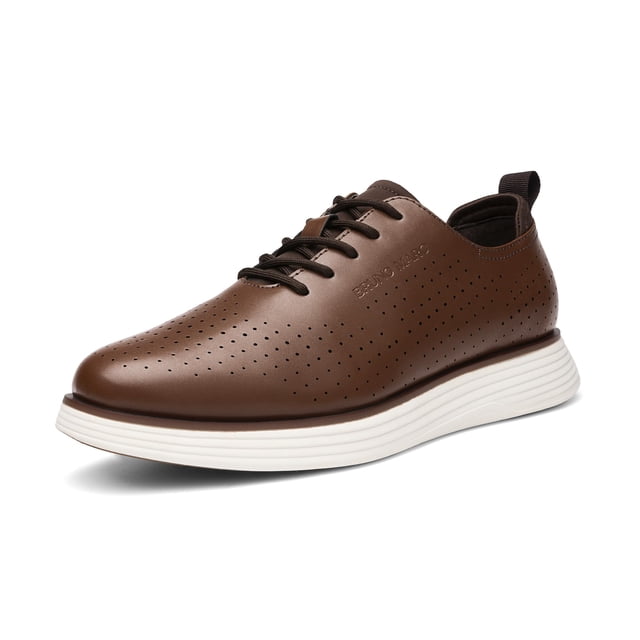 Zapatillas de Vestir para Hombre Bruno Marc MaxFlex Marrón y Blanco Talla 10.5