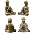 thumbnail image 2 of Acahhotxx Buddha Statue, 10Pcs/set Buddhas Statue Small Ornaments Brass Figurine Artistic Religious Desktop Decorations, 2 of 3