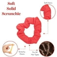 thumbnail image 4 of Motique Accessories Set of 2 Solid Hair Scrunchies for Adult Women and Girls (Coral) Pony Scrunchy, 4 of 6