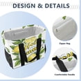 thumbnail image 4 of Hello Summer Lemons Reusable Grocery Bags with Handle Side Pocket Waterproof Shopping Portable Tote, 4 of 8