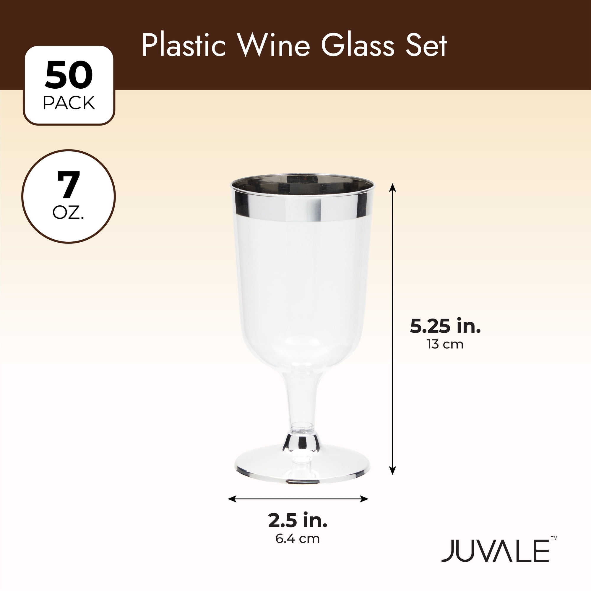 JoyServe Bulk 7 oz Plastic Disposable Wine Glasses - (Pack of 24) Clear  BPA-Free Plastic Wine Glasses with Stem and Party Drinking Glass Cups for  Parties, Weddings, Toasts, Food Samples, Catering - Yahoo Shopping