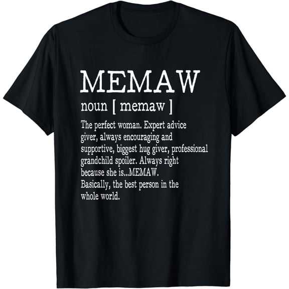 Memaw Definition Grandma Mother Day Gifts Women T-Shirt