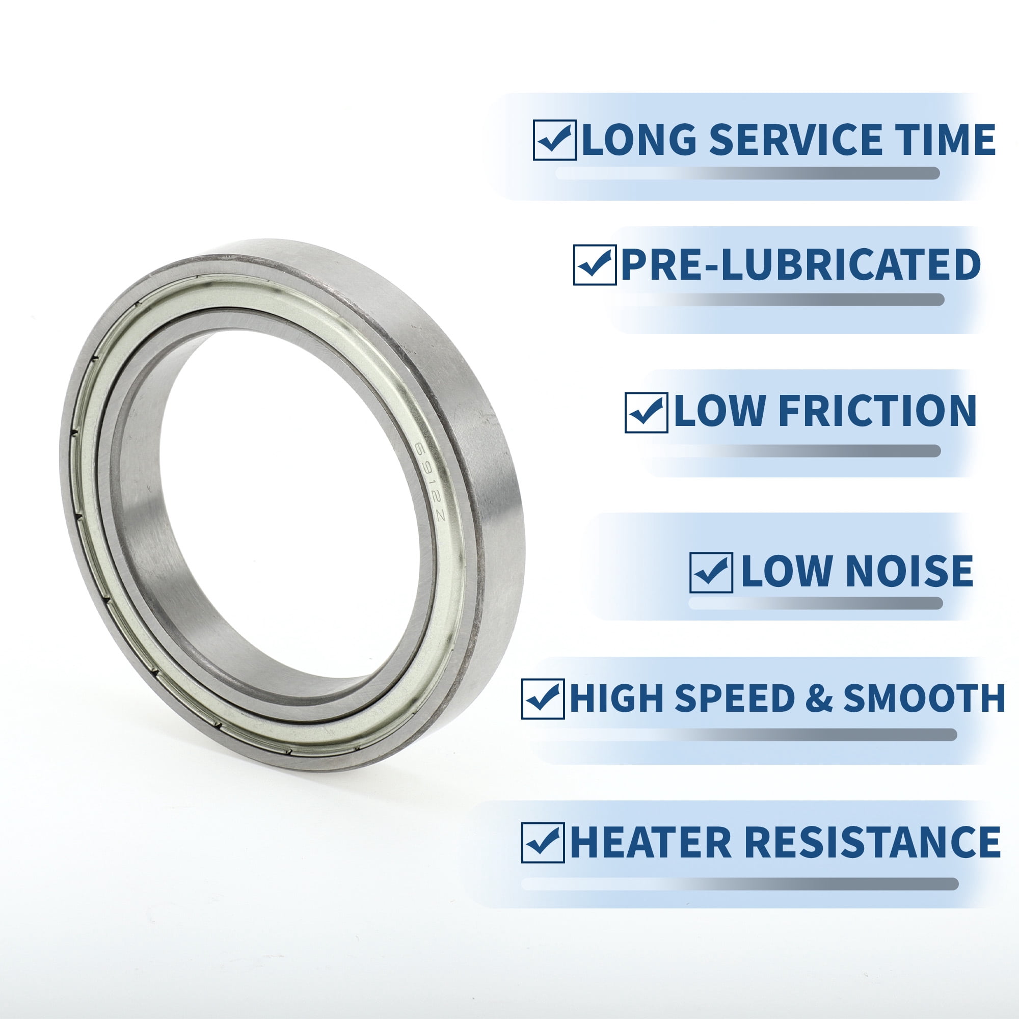 Unique Bargains 6912ZZ Deep Groove Ball Bearings 60x85x13mm 1 Pc Lubricated Bearings Scooter Skateboard Wheel