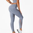 thumbnail image 5 of Jxximdong Leggings for Women Women's Seamless Knit Tight Height Waist Breathable Outdoor Running Fitness Pants Hip Lift Yoga Pants Gray XL Yoga Pants, 5 of 7