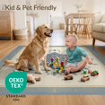 thumbnail image 4 of ODIKA 8'x10' Ultra-Soft Area Rug, Solid Field Nautical Large Navy Interlocking Bblue Extra Boho Playful Expressive None Washable, Bare feet friendly, Silk-Touch for Bedroom, Under Sectional, 4 of 7