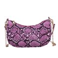 thumbnail image 1 of Bolsos de las axilas de cadena con estampado de serpiente de cuero PU para mujer (púrpura) Likrtyny Para estrenar, 1 of 9