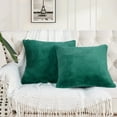 thumbnail image 4 of Home Soft Things Faux Fur Throw Pillow Cover 2 pcs Set - Teal Green - 20'' x 20'', 4 of 7