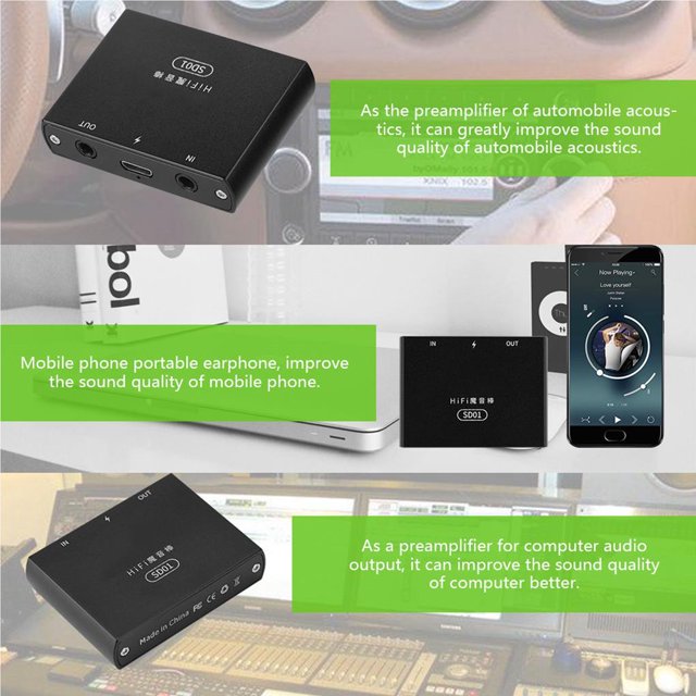 Mini Amplificador De Potencia Para Auriculares Hifi Versión Estándar Del Preamplificador De Auriculares Para Teléfono Móvil Moyic EL009852-00