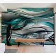 thumbnail image 7 of Tiptophomedecor Abstract Wallpaper Wall Mural - Tunnels Green, 7 of 7