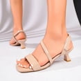 thumbnail image 7 of DIVVce Patent Leather Multi Strap Slingback Heels For Women Open Toe Comfortable Evening Footwear, 7 of 7