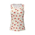 thumbnail image 3 of Picia Cartoon Flat Mushrooms Pattern Women's Workout Tank Top,Breathable Activewear,Slim Fit Athletic Top,Versatile Workout Moisture-wicking top-XX-Large, 3 of 9