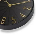 thumbnail image 2 of 10.75” Contemporary Black & Gold Wall Clock, 2 of 4