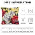 thumbnail image 5 of Nawypu DaDa Bedding Set of -Pieces Sunshine Birds Yellow Floral Throw Pillow Covers - Radiant Farmhouse Hummingbirds Botanical Garden - Quilted Scalloped Multi-Colorful Red Flowers -, 5 of 5