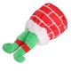 thumbnail image 3 of Juguete para masticar de felpa para perros, juguete suave y resistente a las mordeduras para mascotas, juguete chirriante de Navidad para limpieza de dientes (rojo y verde), 3 of 5