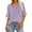 Purple, variant on Kovlvoll Womens Oversized T Shirts Workout Striped V Neck Short Sleeve Tops Casual Loose Basic Tees Summer Outfits