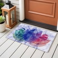 thumbnail image 4 of Leaves Foliage Front Door Rugs 2x3 ft Purple Red Green Leaf Abstract Art Plant Small Rug for Entryway Non Slip Washable Bathroom Door Mat Absorbent Floor Mat for Indoor Entrance, 4 of 9