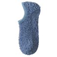 thumbnail image 2 of Mens Plush Lined Low Cut Home Socks Anti Slip Warm Bedroom Socks Solid Color Casual Indoor Socks Blue One Size, 2 of 6