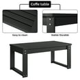 thumbnail image 6 of Yiwa Black Coffee Table for Living Room, 34"x22"x16" Patio Coffee Table for Garden, 6 of 7