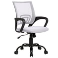 thumbnail image 1 of Best Office Chaise de Bureau Ergonomique Réglable à Dossier Mi-Haut Blanche, 1 of 1