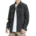 thumbnail image 3 of Men's Camouflage Shirt Jacket Casual Long Sleeves Button Down Military Jacket with Pockets Spring Fall Loose Fit Lightweight Outwear, 3 of 5