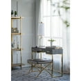 thumbnail image 5 of A&B Home Snake Print Console Table with 3 Drawers and Square Metal Bar Legs - Gray, Gold Finish, 5 of 7