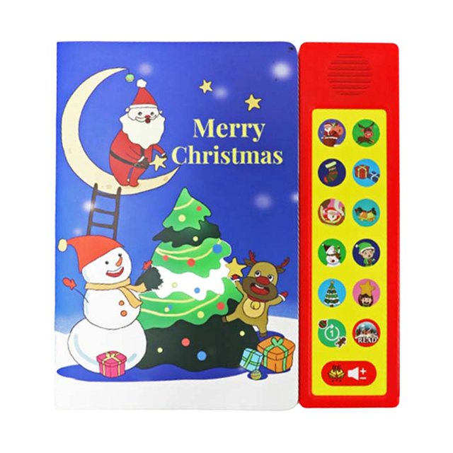 Siruishop Interactive Children's Sound Book Early Learning Toy 10 Songs Christmas Gift Fun