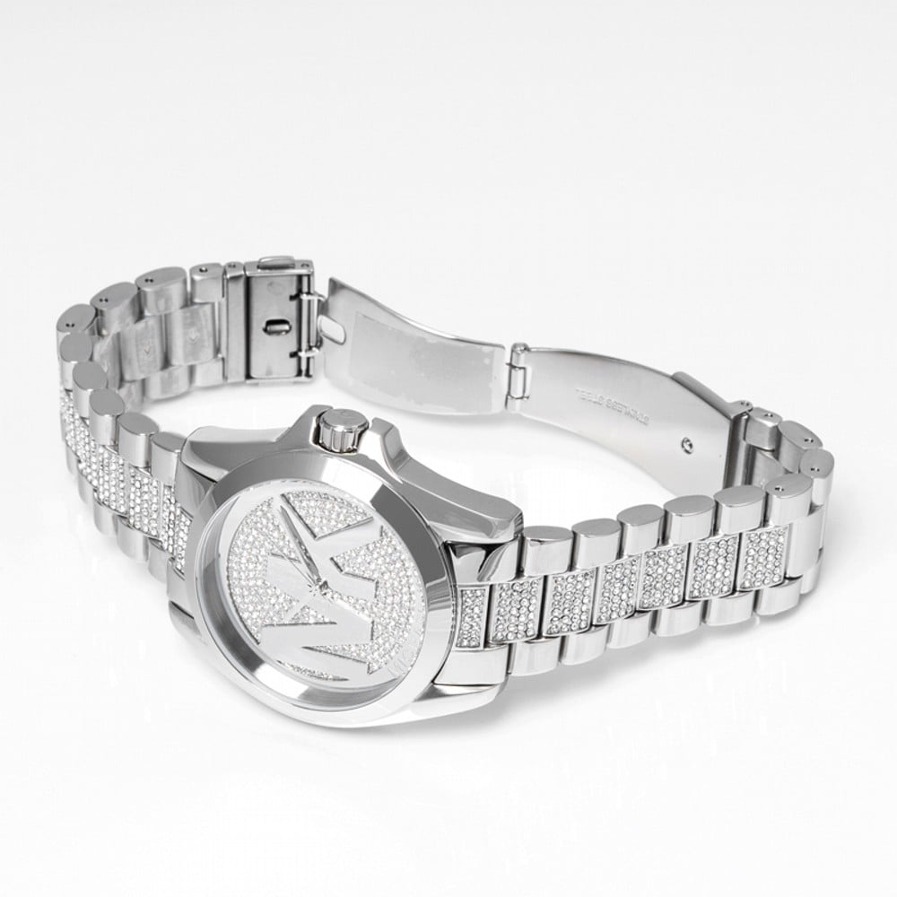 Michael Kors Bradshaw Silver Crystal Glitz Women's Logo