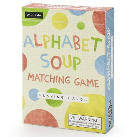 - Alphabet Soup Matching and Memory Card Game by, Simple to set up and play! Learn upper and lower case letters, letter sounds, and spelling By Imagination Generation