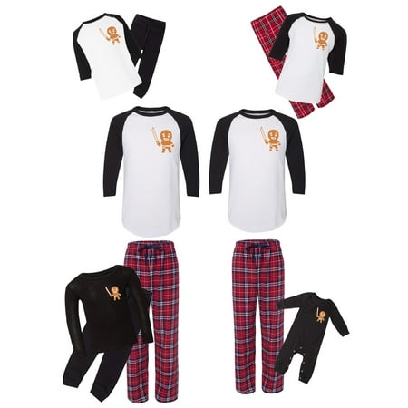 

Awkward Styles Matching Christmas Pajamas Set Red Gingerbread Family Sleepwear
