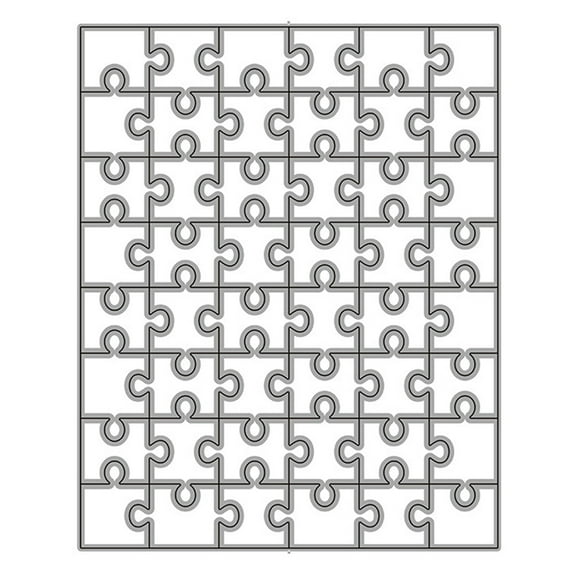 Rectangle Puzzle Metal Cutting Dies Stencil Scrapbook Album Paper Card Template