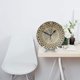 thumbnail image 3 of Reloj de pared con diseño floral marroquí dorado, silencioso, de 10 pulgadas, estilo rústico retro, decorativo para sala de estar, cocina, hogar, baño y dormitorio, 3 of 7